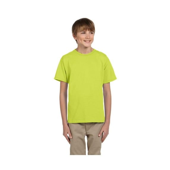 Fruit of the Loom Boys 4-12 Ribbed Collar Half-Sleeve T-Shirt