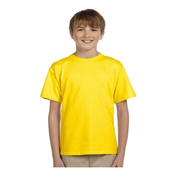 Fruit of the Loom Boys 4-12 Ribbed Collar Half-Sleeve T-Shirt