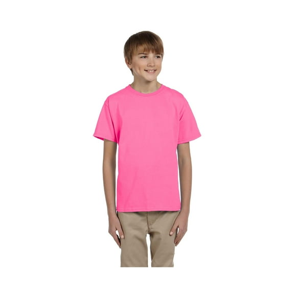 Fruit of the Loom Boys 4-12 Ribbed Collar Half-Sleeve T-Shirt