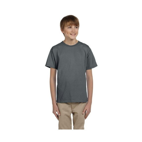 Fruit of the Loom Boys 4-12 Ribbed Collar Half-Sleeve T-Shirt