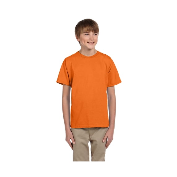 Fruit of the Loom Boys 4-12 Ribbed Collar Half-Sleeve T-Shirt