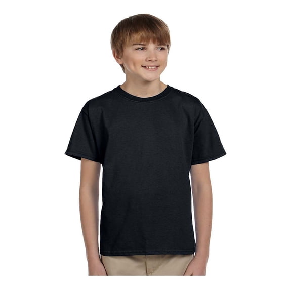 Fruit of the Loom Boys 4-12 Ribbed Collar Half-Sleeve T-Shirt