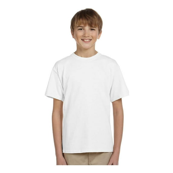 Fruit of the Loom Boys 4-12 Ribbed Collar Half-Sleeve T-Shirt