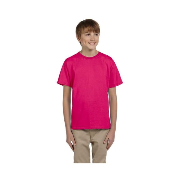 Fruit of the Loom Boys 4-12 Ribbed Collar Half-Sleeve T-Shirt