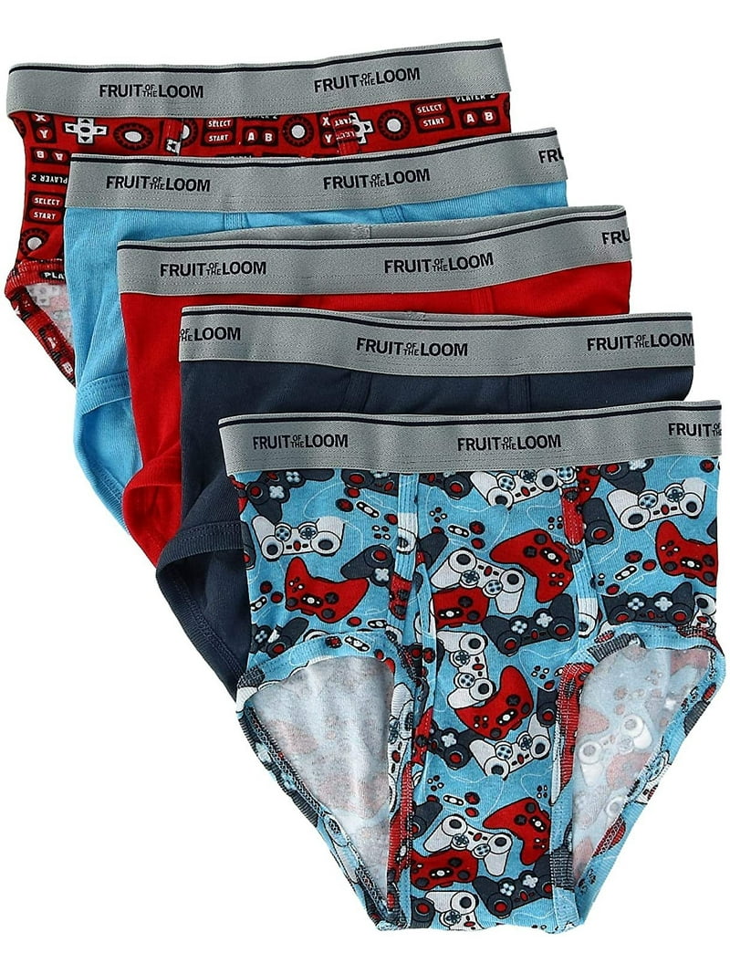 Fruit of the Loom Boys 5pk Print/Solid Fashion Brief - Walmart.com