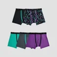 thumbnail image 1 of Fruit of the Loom Boys' 5pk Solid/Printed Micro Mesh Boxer Briefs, 1 of 1