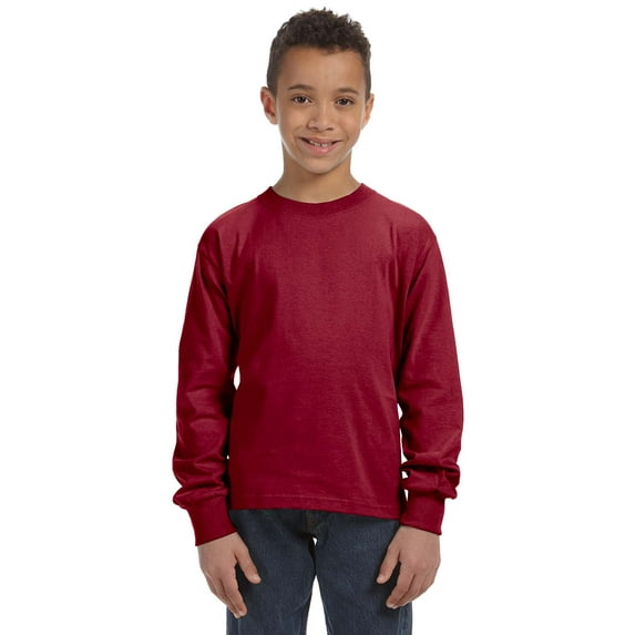 Fruit of the Loom Boys 6-20 HD Cotton Long Sleeve T-Shirt