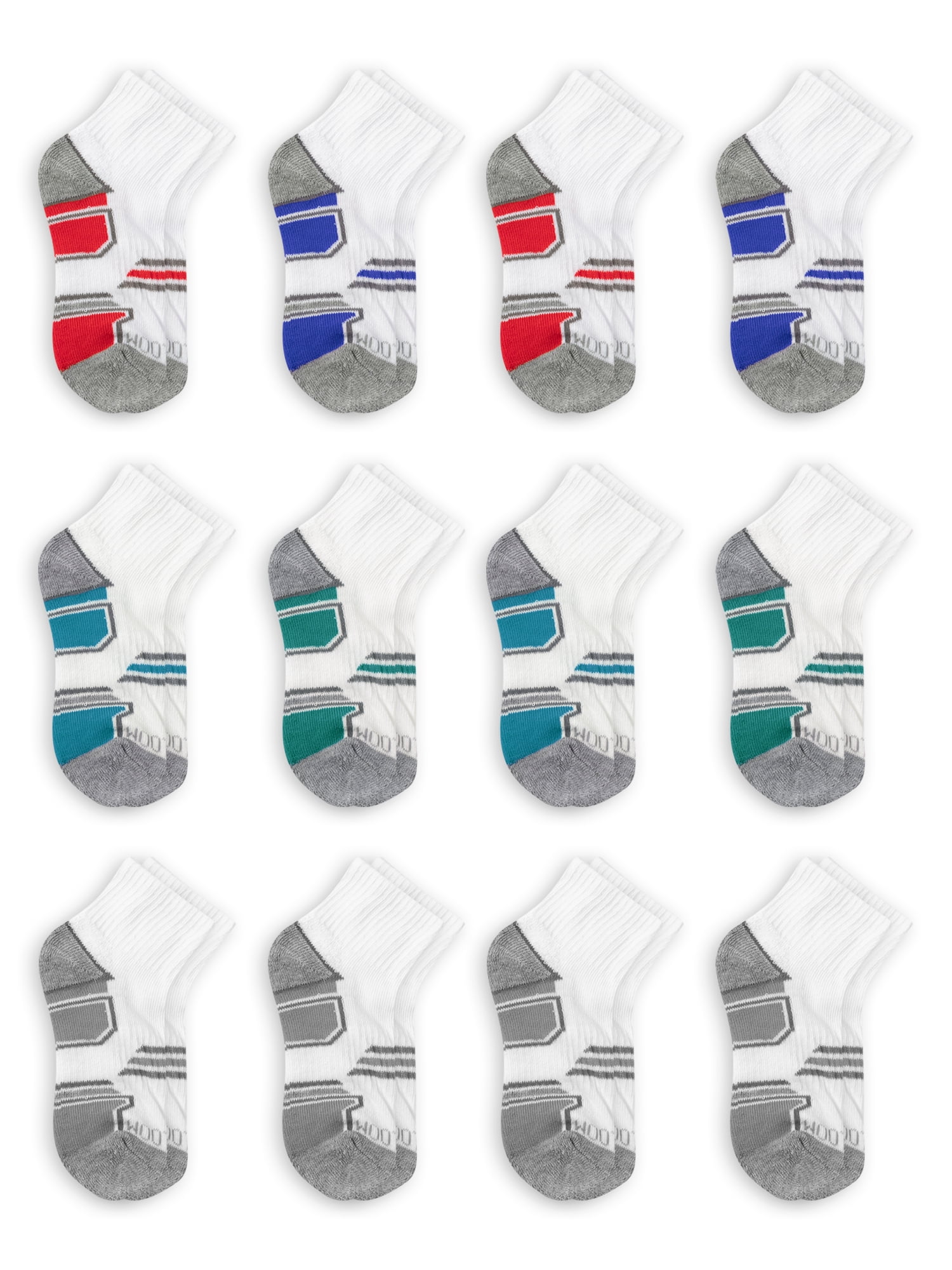 Fruit of the Loom Boys Active Ankle Socks, 12 Pack - Walmart.com