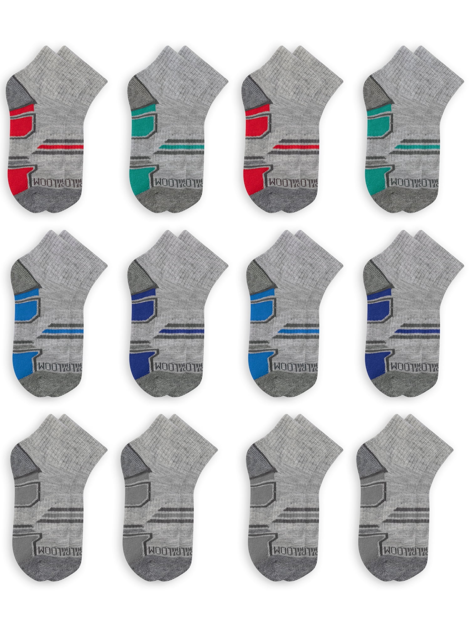 Fruit of the Loom Boys Active Ankle Socks, 12 Pack - Walmart.com