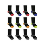 Fruit of the Loom Boys Active Crew Socks, 12 Pack