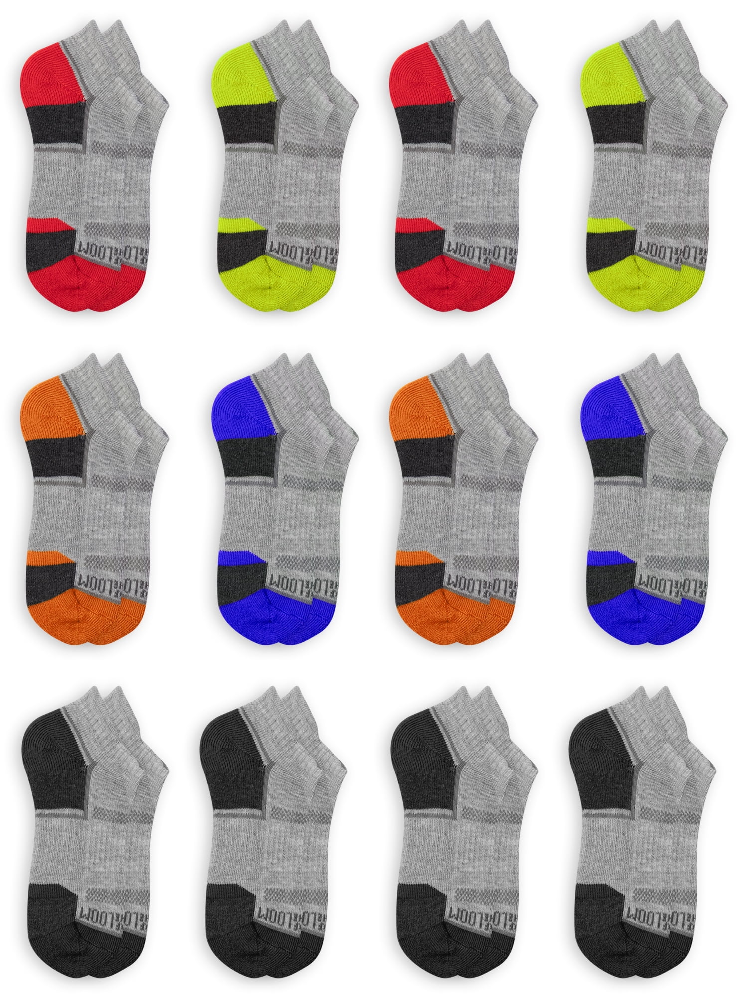 Fruit of the Loom Boys Active Low Cut Socks, 12 Pack - Walmart.com