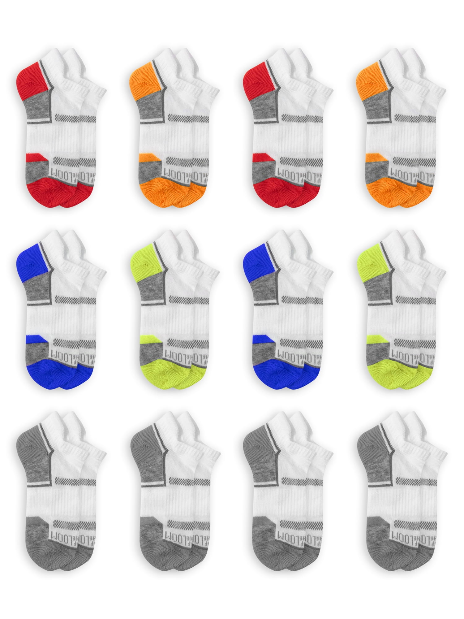 Fruit of the Loom Boys Cushioned Active Low Cut Socks, 12 Pack ...