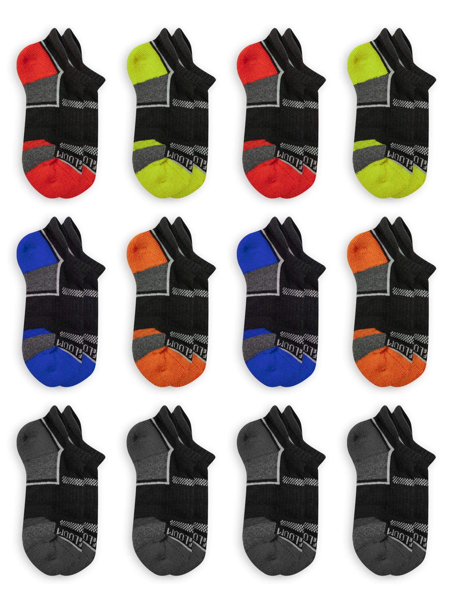 Fruit of the Loom Boys Active Low Cut Socks, 12 Pack - Walmart.com
