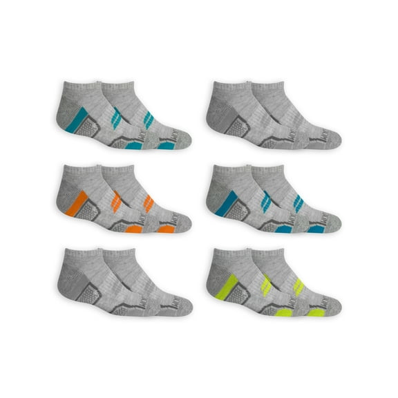Fruit of the Loom Boys Active No Show 6 Pack Socks