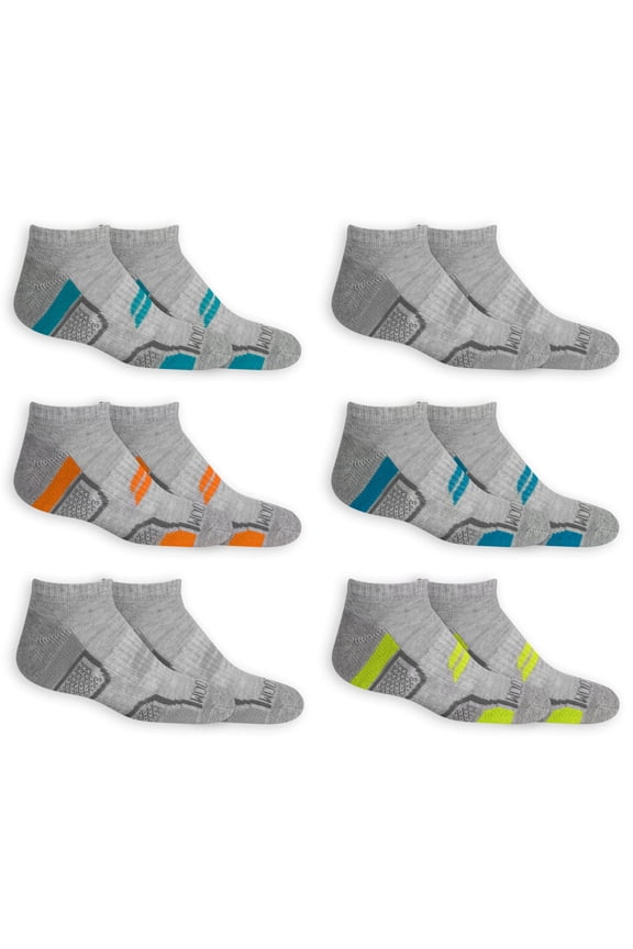 Boys Active No Show 6 Pack Socks
