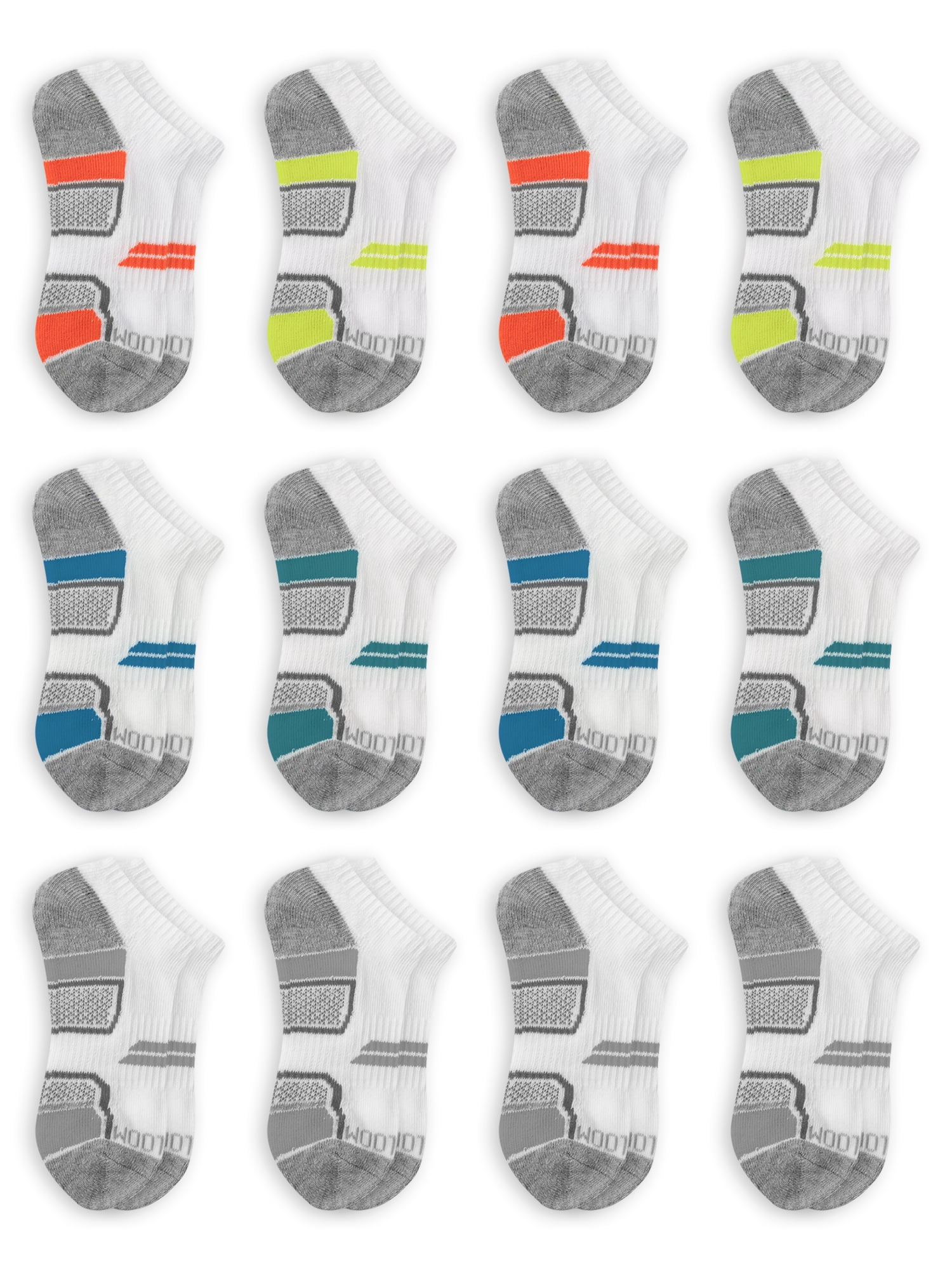 Fruit of the Loom Boys Active No Show Socks,12 Pack - Walmart.com