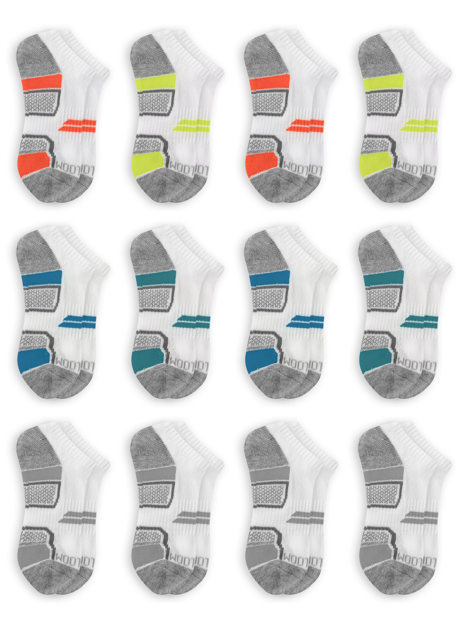 Fruit of the Loom Boys Active No Show Socks,12 Pack - image 1 of 4
