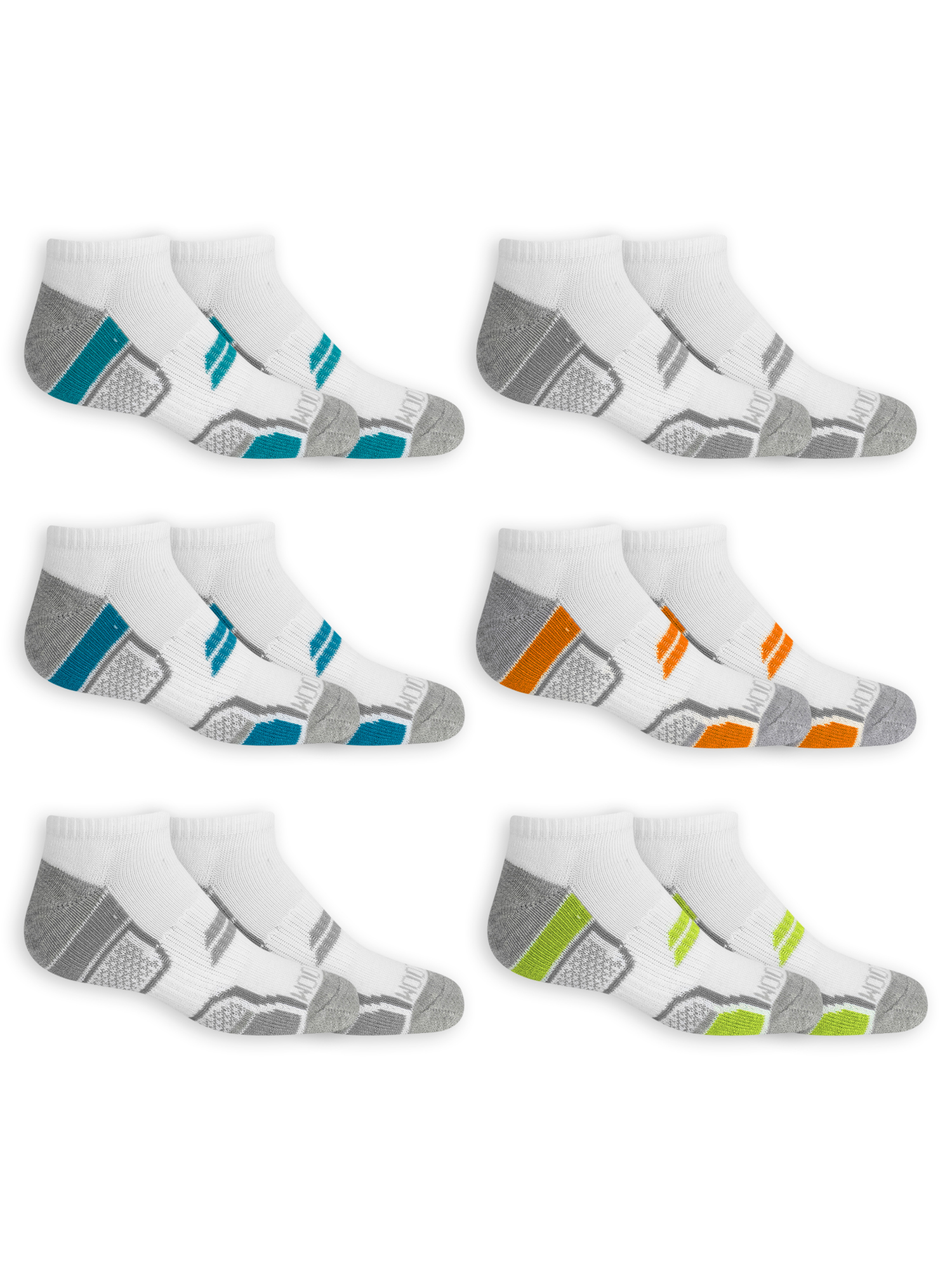 Fruit of the Loom Boys Active No Show Socks, 6-Pack - Walmart.com