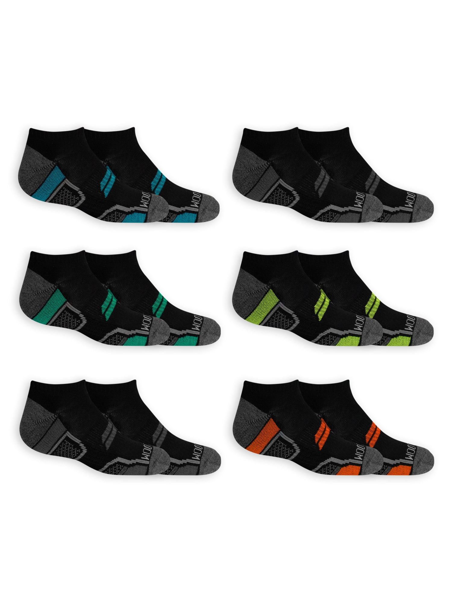 Fruit of the Loom Boys Active No Show Socks, 6-Pack - Walmart.com