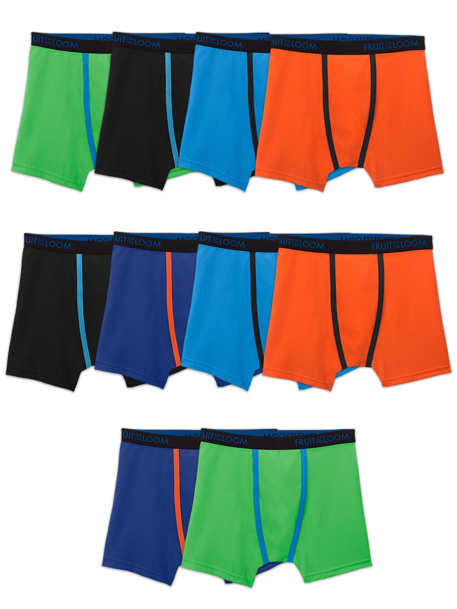 Fruit of the Loom Boys' Breathable Lightweight Boxer Briefs, 10 Pack ...