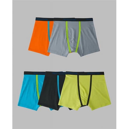 Fruit of the Loom Boys' Breathable Lightweight Boxer Briefs, 5 Pack, Sizes S-XL