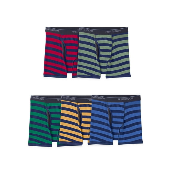 Fruit of the Loom Boys' CoolZone Boxer Briefs, 5-Pack, Sizes S-XL