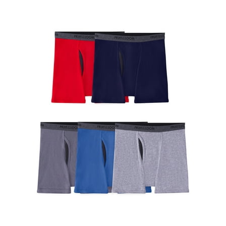 Fruit of the Loom Boys' CoolZone Boxer Briefs, 5-Pack, Sizes S-XL