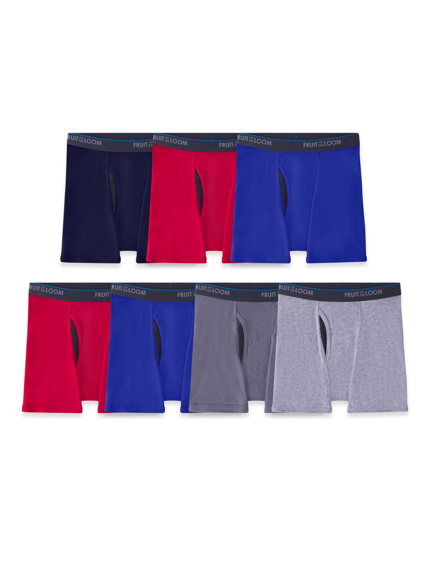 Fruit of the Loom Boys' Cotton Boxer Briefs, 10 Pack 