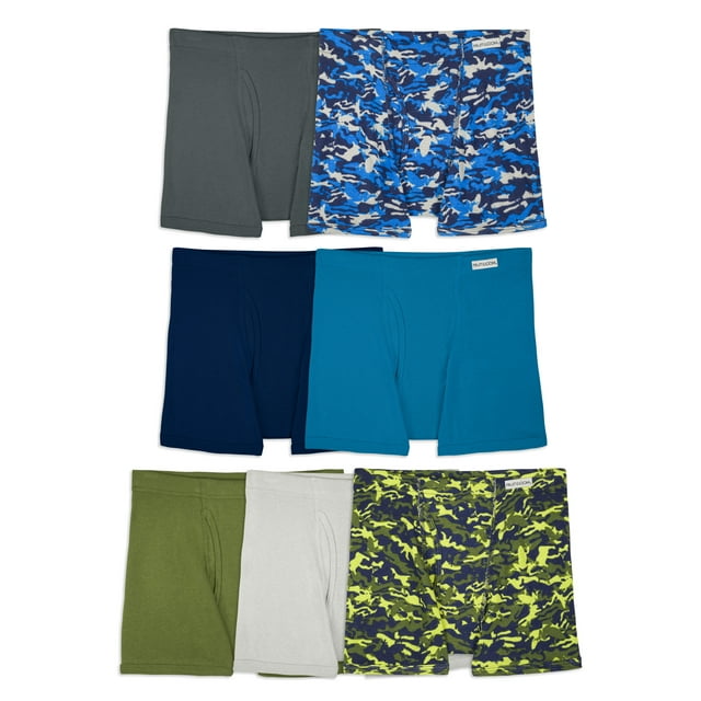 Fruit of the Loom Boys' Cotton Boxer Briefs, 7 Pack