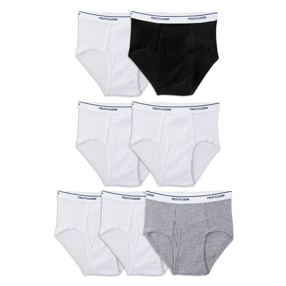 Fruit of the Loom Boys' Cotton Briefs, 7 Pack, Sizes XS-XL