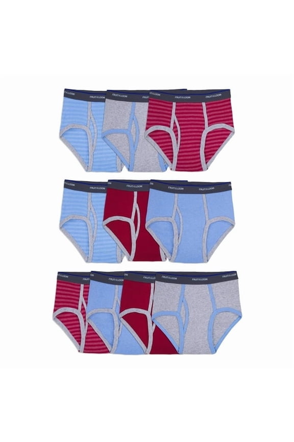 Boys' Cotton Fashion Briefs, 10 Pack,
