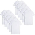 thumbnail image 1 of Fruit of the Loom Boys' Cotton White T Shirt, Medium (10-Pack), White Ice (10 Pack), 1 of 8