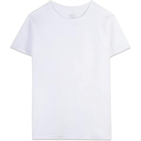 Fruit of the Loom Boys Crew Neck 100 % Cotton T Shirt, Boys-20 Pack-White, Size 14/16 Large