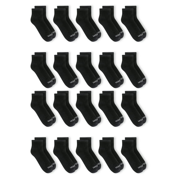 Fruit of the Loom, Boys Cushion Comfort Ankles Socks, 20 Pack