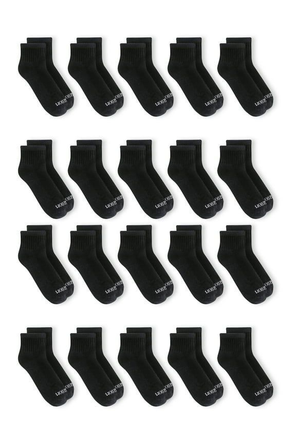 , Boys Cushion Comfort Ankles Socks, 20 Pack