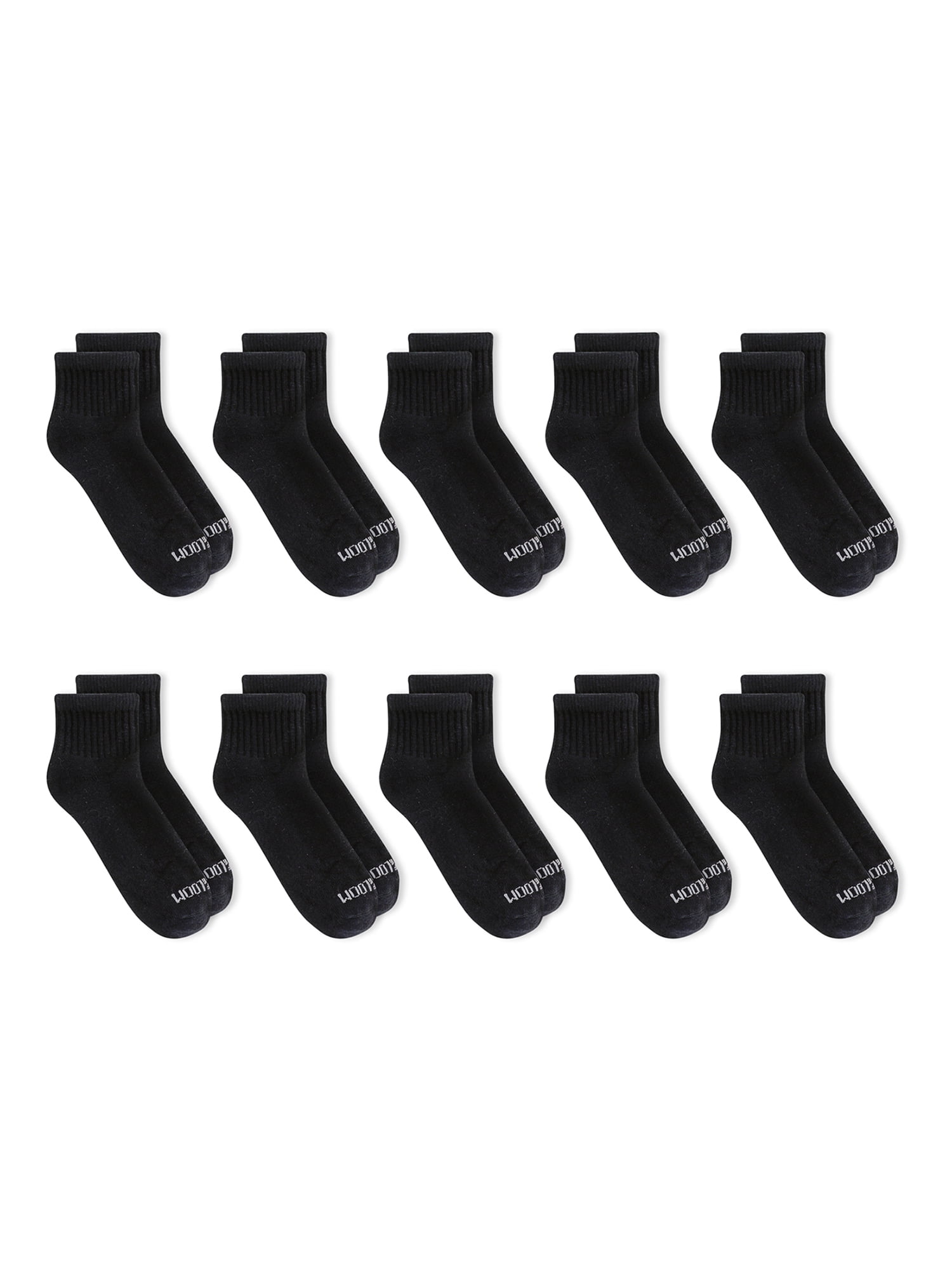 Fruit of the Loom Boys Cushioned Ankle Socks, Cotton, 10 Pack - Walmart.com