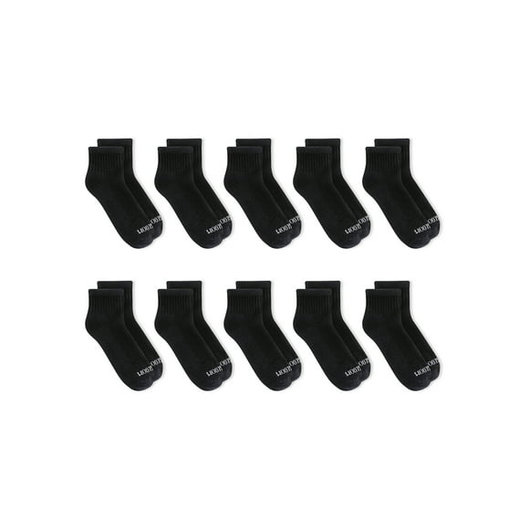 Fruit of the Loom Boys Durable Ankle Socks, 10 Pack