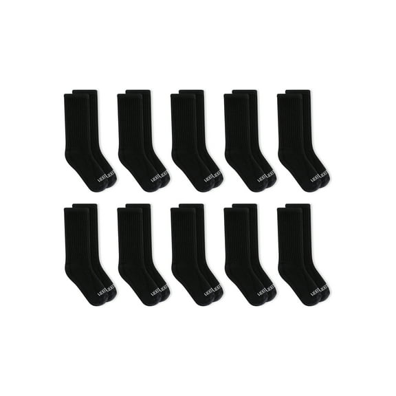 Fruit of the Loom Boys Durable Crew Socks, 10 Pack