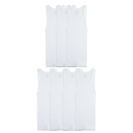 Fruit of the Loom Boys' EverSoft Tank Top Undershirts, 7 Pack, Sizes XS-XL