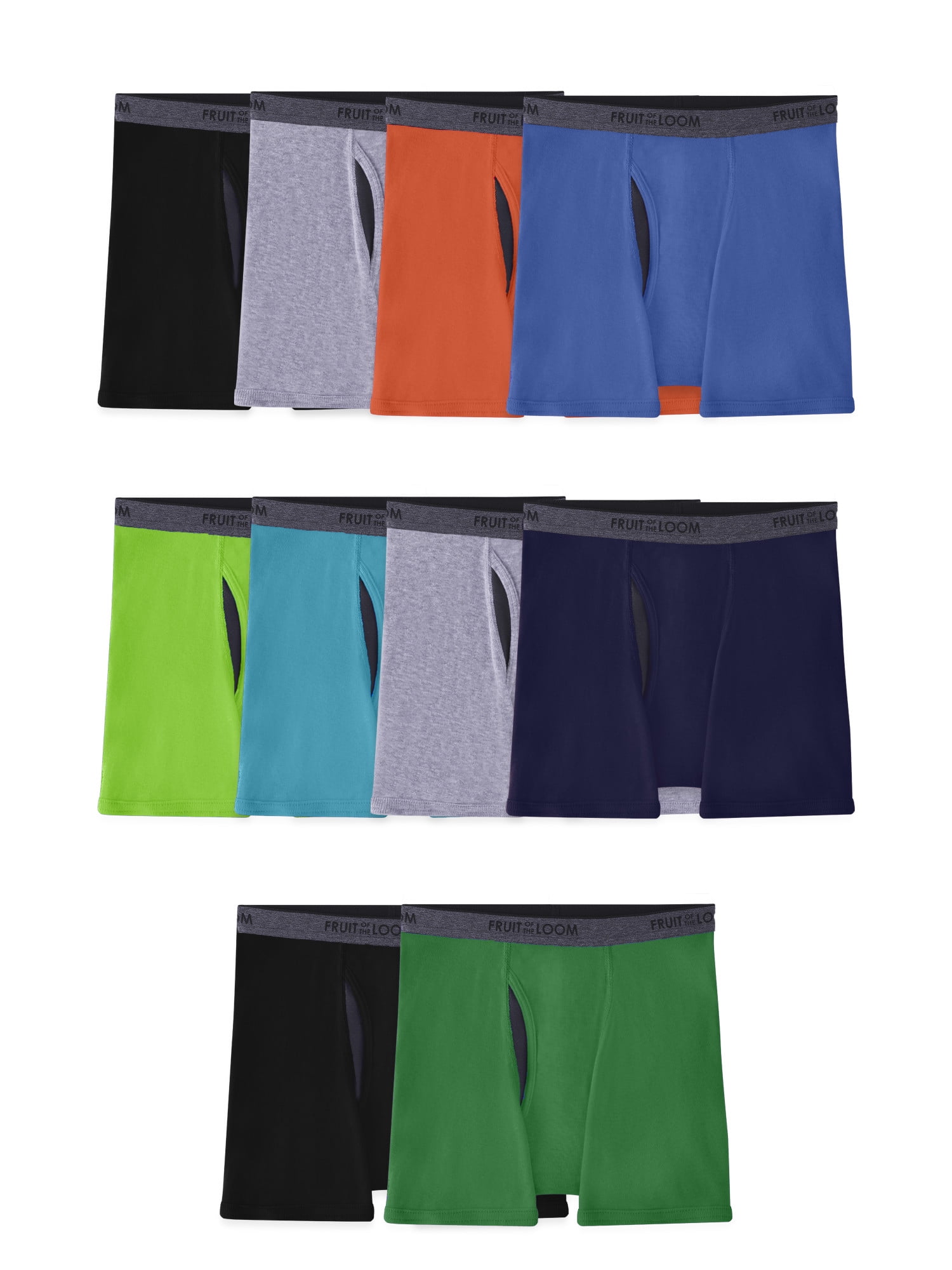Boys' Eversoft CoolZone Boxer Briefs, 10-Pack, Sizes S-XL