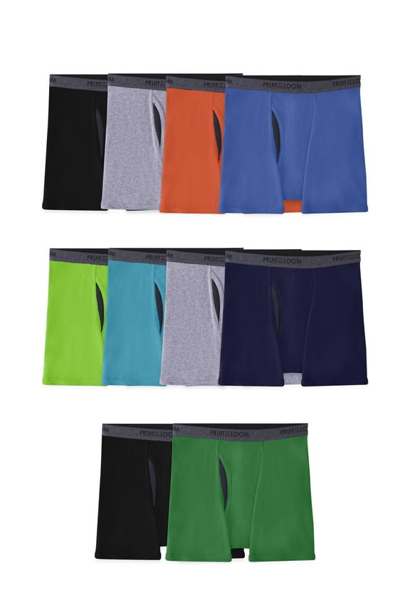 Boys' Eversoft CoolZone Boxer Briefs, 10-Pack, Sizes S-XL
