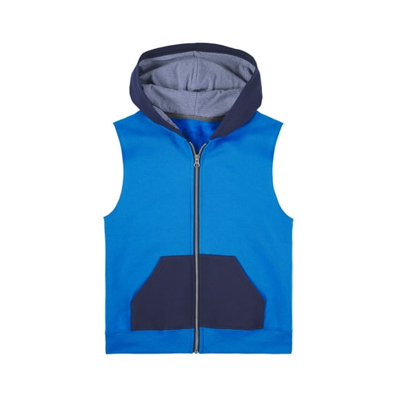 Fruit of the Loom Boys Fleece Full Zip Hooded Sleeveless Vest