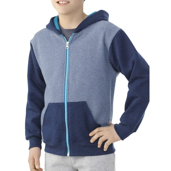 Fruit of the Loom Boys Fleece Full Zip Hoodie Sweatshirt, Sizes XS - 2XL