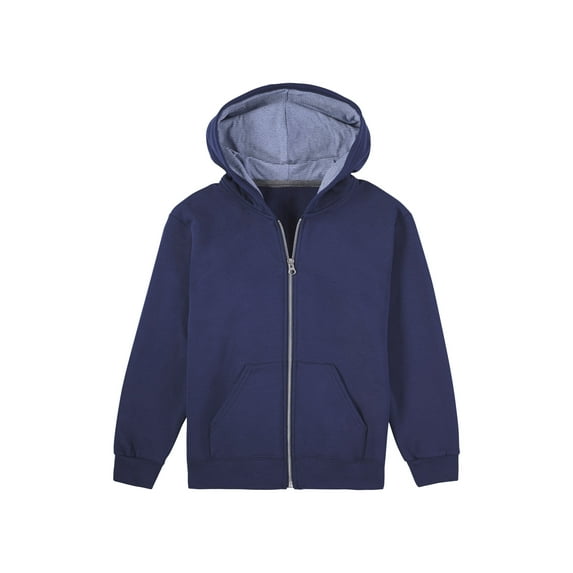 Fruit of the Loom Boys Fleece Full Zip Hoodie Sweatshirt