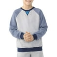 thumbnail image 1 of Fruit of the Loom Boys Fleece Raglan Crew Neck Sweatshirt, Sizes XS - 2XL, 1 of 4