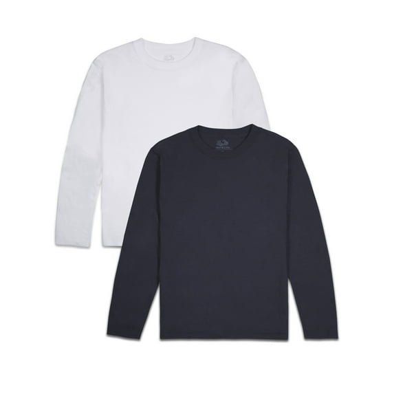 Fruit of the Loom Boys Long Sleeve T-Shirts, 2 Pack