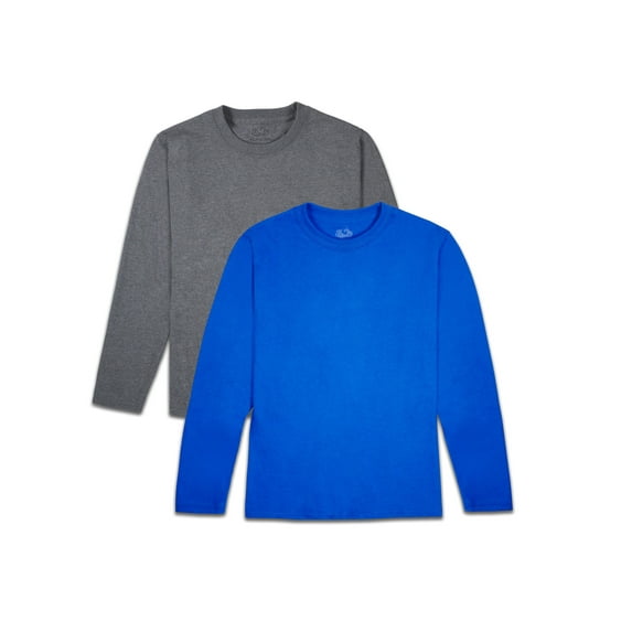 Fruit of the Loom Boys Long Sleeve T-Shirts, 2 Pack