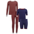 thumbnail image 1 of Fruit of the Loom Boys Snug Fit 100% Cotton Pajama Sets, 4-Pack, Sizes 4-12, 1 of 19