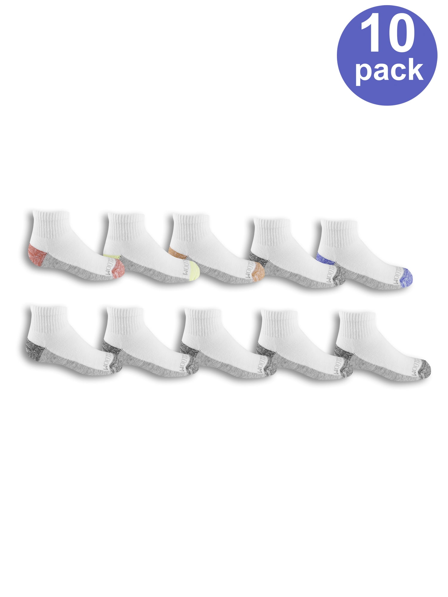 Fruit of the Loom Boys Socks, 10 Pack Ankle Everyday (Little Boys & Big Boys)