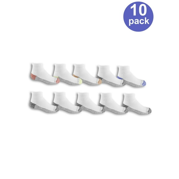Fruit of the Loom Boys Socks, 10 Pack Ankle Everyday (Little Boys & Big Boys)